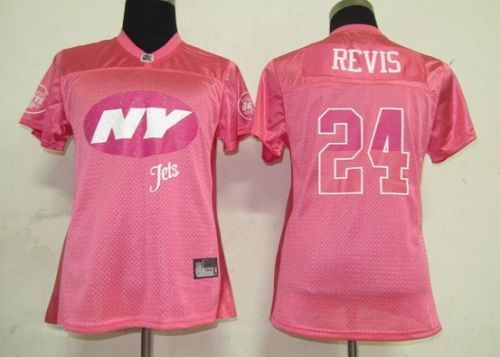 Jets #24 Darrelle Revis Pink 2011 Women's Fem Fan NFL Jersey - Click Image to Close